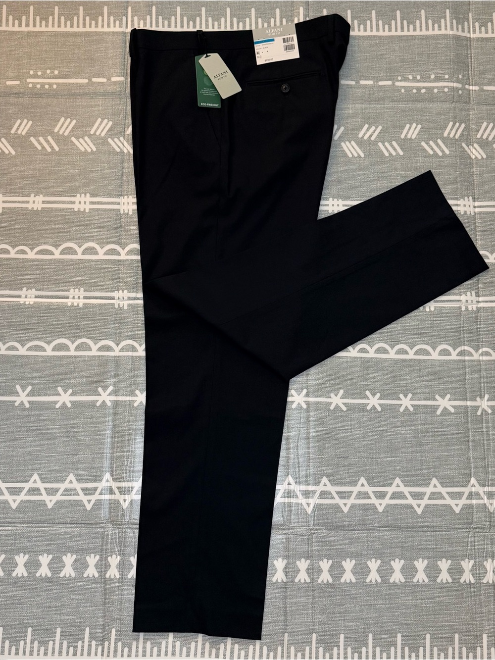 Alfani Mens Black Dress Pants - Slim Fit